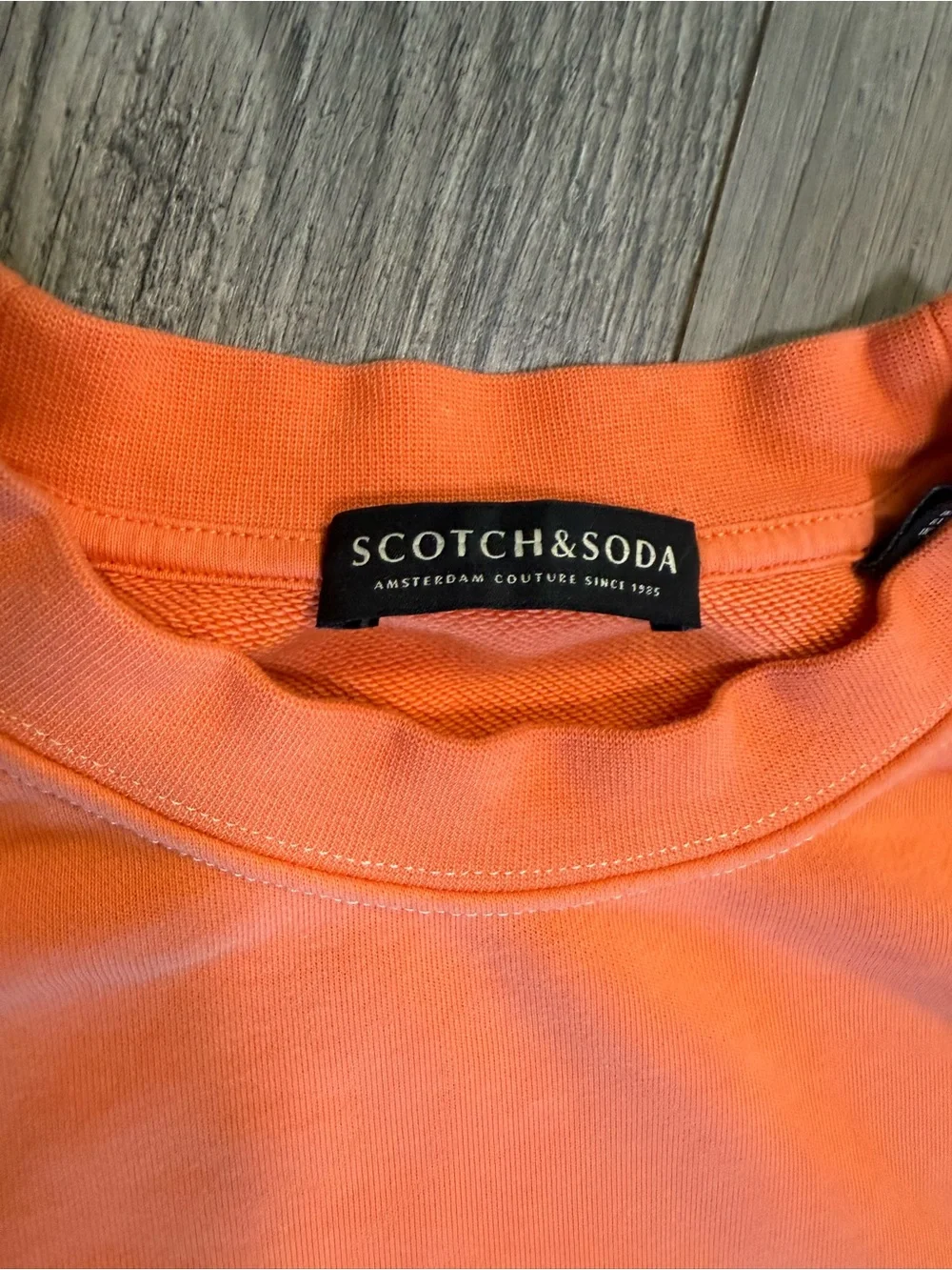 Scotch & Soda Bright Orange Crewneck Sweatshirt